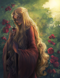 steftastan:  a game of thrones fanart featuring Cersei Lannister, the mother of madness we all love to hate &lt;3 