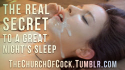 thechurchofcock:  the real secret to a great night’s sleep