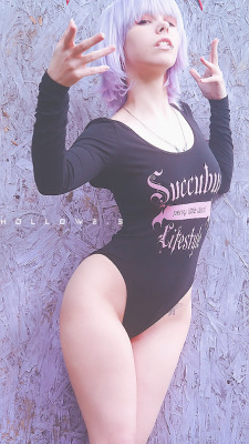 Pigeon Foo shot by Hollow2.5 Casual style Lilith Aensland!Succubus Lifestyle bodysuit by SuperOrange.net