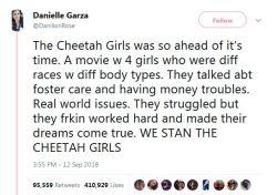 elionking: Damn even The Cheetah Girls is problematic? 
