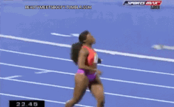 clubnative:  sensuousblkman:  Bianca Knight proven thick girls can run track as well.. or shall i say thick &amp; fine!  I think this is extremely important. Especially for me. If you are a sprinter/distance runner and you are thick, you receive so much