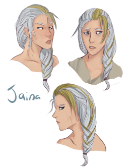 eri-potato:I am trying to get used to drawing jaina! I like her a lot, and she’s been present as a character in my life for about 7 to 8 years now, so I’d like to be able to doodle her easily and often haha! + I really enjoy BFA Jaina.PS, no spoilers