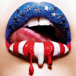 frandjescka:  Happy 4th of July to all my lovelies in the US of A! 🎉 🇺🇸 God bless America! #4thofjuly #fireworks #Godbless #flag #independenceday #lips #lipstick #americanflag #USA #teeth #tongue #red #white #blue #starsandstripes