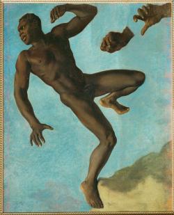 kundst:  Theodore Chasseriau (Dom/Fr. 1819-1856)Study of an African man (1838) 