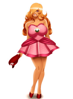sketchy-skylar-reborn:  [Here’s a little gift I commissioned for you~! ^w^ Humanised Skylar in a skimpier version of Princess Peach’s dress, drawn by the talented @jassycoco​! I hope you like it, honey~!! &lt;3]  OwO    &lt;3 &lt;3 &lt;3