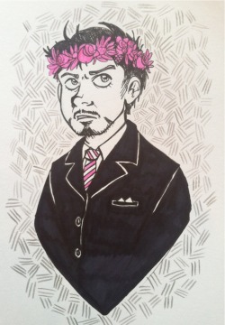 curseofthefanartlords:  Dear tumblr, I heard you liked emotionally distressed men in flower crowns. 