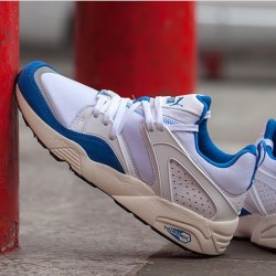illestsneakers:  Clean new look at Puma’s Blaze of Glory in a blue and white colorway! ❄️ | illestsneakers.com via Instagram http://ift.tt/1abQGTo