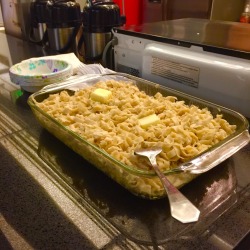 Regular ol&rsquo; noodles and butter! Definitely the most complicated recipe Christy Cohen has done for episode snack.
