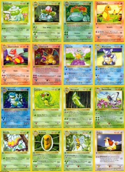 dragonitedelight:First appearances of the original 151 in the Pokémon TCG ~ ★/☆