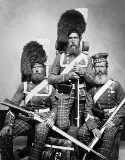 The Crimean War, 1854 - 1856Men of 72 Highlanders who served in the Crimea: William Noble, Alexander Davison and John Harper.