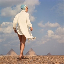 Theswinginsixties:  Fashion At The Pyramids, Egypt, 1966. Photo By F.c. Gundlach.