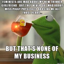 lol   3rd wave feminists are synonymous with sexists.  Except&hellip; even more oblivious than your average sexist.  So pointing this out to them is gonna fail&hellip; however for the rest of us this is a hilarious meme.  Enjoy.  =D
