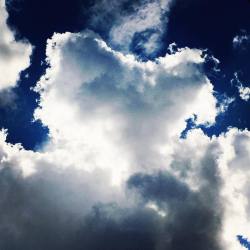 Heart amongst the clouds. #loveisintheair #clouds #heart #love