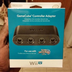 Mission accomplished! Last one in town from what I was told.  #gamecubeadapter #supersmashbrosforwiiu #supersmashbros #sm4sh #smash4