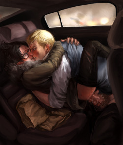 aivelin:  Illustration of ‘Road Rage’ fanfiction by kylvit Was streamed with the great company of my friends and followers! Guys, I love you all! I’m sure it’s not the last time we are working together! 