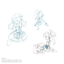 Etna Archer Disgaea Sketches and previews. A little girl on girl action.Fan does not claim to own, or to have invented, any  copyrighted  character.   //Like what you see? Support us for more on going art content.https://gumroad.com/stickyscribbles