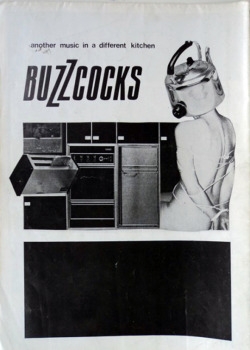 zombiesenelghetto:  Buzzcocks, promo ad for their debut album Another Music in a Different Kitchen, artwork by Linder Sterling, 1977 