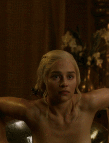 nude-celebz:  Amelia Clarke looking hot in Game Of Thrones.