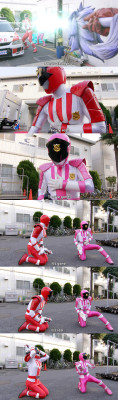 A Female Red Ranger and A Male Pink Ranger on the same team? EGADS!(from Thief Sentai Lupinranger VS Police Sentai Patranger Episode 11)