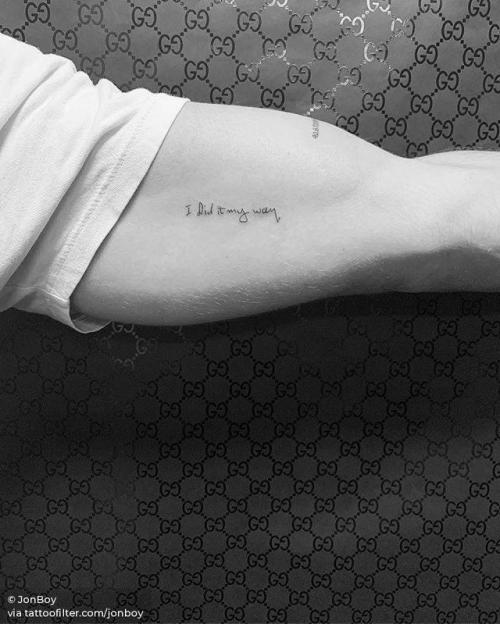frank sinatra lyrics tattoo