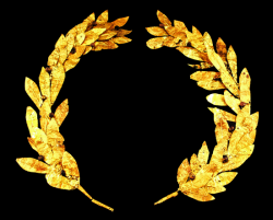 fuckyeaharchaeology:  Hellenistic Gold Wreaths In Ancient Greece, wreath crowns were given as prizes to the victors of athletic and artistic competitions. The wreaths were often made from the branches of Laurel, Myrtle, Oak, and Olive Trees. These trees
