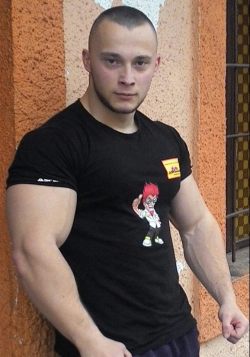serbian-muscle-men:   young Serbian powerlifter Mirko  More of his pics here -&gt; http://serbian-muscle-men.tumblr.com/post/140204454534/young-serbian-powerlifter-mirko 