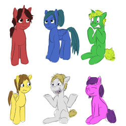 Sketches from today&rsquo;s stream.  Some Gokai ponies in celebration of finishing Gokaiger.  Some nope R63 ponies.  And some pony pose sketches.  Overall good fun and I need to start writing.