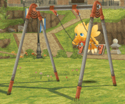 dnopls:  dnopls:  dnopls: here’s a chocobo on a swing, please enjoy your day   here’s a chocobo drinking tea, please enjoy your day    here’s a chocobo in a bed, please enjoy your day 