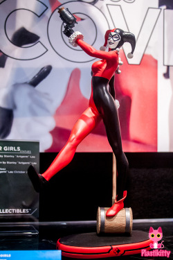 plastikitty:  Toy Fair 2015: DC Collectibles’ Covergirls StatuesAll three of these new girls are designed by Artgerm (aka Stanley Lau), and he’s taken on both some older characters (Harley, Wonder Woman) and one brand-new to the line: BLEEZ! Yes more