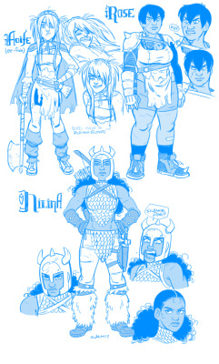 ghostgreen:Some character designs from the book I’m currently working on :B 