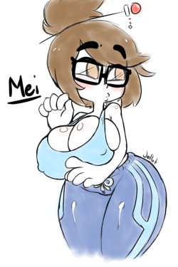 jellotsok:  This started out as Mei, then i drew her bust really big so it wasnt gonna be Mei, then I was like “whatever”, and it stayed as Mei lol