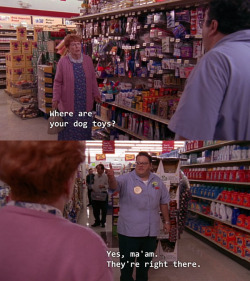 soppkey:  sophrph:  working in retail   Amen  That&rsquo;s how people like granny Gretchen here end up on the missing persons list