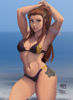 vashito:beachy Brigitte!   collab with @iahfy  her lines / my colorpatreon . twitter