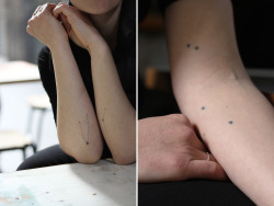 m-i-s-o:Miso : Home-Made Tattoos : Emma’s galaxy arms : Melbourne, 2014