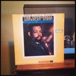 respinit:  The Cannonball Adderley Quintet - Them Dirty Blues …I really need to search out more of Cannonball’s records…I am loving this… #vinyl #vinylporn #vinylrecords #vinylcommunity #vinylcollection #nowplaying #instavinyl #albumcovers #jazz