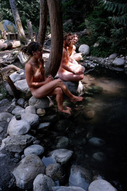 heartlandnaturists:  You don’t need to go to a resort or a nude beach to enjoy nude recreation with friends.  Just find a secluded stream or creek, strip down, and enjoy a skinny dip or wading. There is a misconception perpetuated by the porn industry