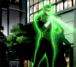 kholendx78:  &ldquo;Stand back and peep the light show! Green Lantern’s got this!&rdquo; (Justice League: War [2014])  I busted out laughing in the hospital waiting room this morning when this scene came up.