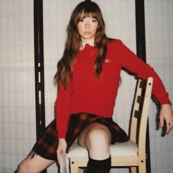 lecoledesfemmeslaurasfez:@hattiewatson Wearing Le red Cashmere and School girl kilt. Photo by me