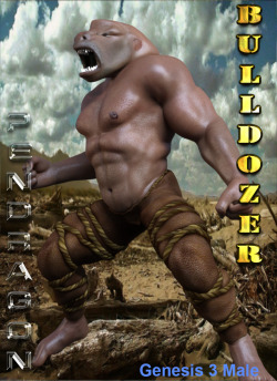 PENDRAGON is back with another frightening character for all of your action packed scenes!  Bulldozer is a complete sci-fi/fantasy character for Genesis 3 Male, with a unique single morph and textures (body and genital).  Ready for Daz Studio 4.8  and