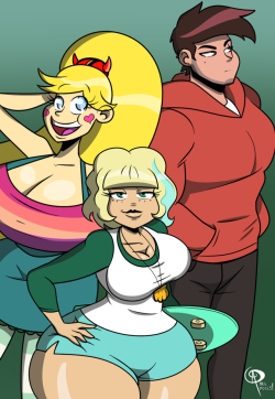 chillguydraws: chillguydraws:  MEET THE NEW THICC CREW! Now that Thicc Falls is dead and buried it’s time to embrace the future of my newest Q&amp;A project. Meet JACKIE THICC THOMAS! 6 years after the end of Star VS Jackie is now in college and meets