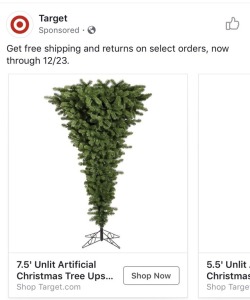 setheverman: speedlimit15: what the fuck ad algorithms trying to understand your web history: fuckfuckfufkcfuk this person uhhhhhh in the market for upside down artificial christmas tree 