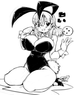 dragoontequila:Clasic Bunny Girl Bulma ;9