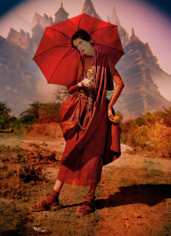 &ldquo;Gilt Trip&rdquo; A fantastical fashion-filled pilgrimage to the golden land of Burmaby  W magazine Photography: Tim WalkerModel: Edie CampbellStyle: Jacob KHairstyle: Christiaan HoutenbosMakeup: Sam Bryant