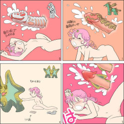 (via The Big ImageBoard (TBIB) - 4koma breasts cote cross section cum cum in pussy cum inside double penetration endured face monster penis pink hair pussy sex small breasts translation request | 2093742)
