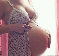 plantyourseedinmywomb:  Look at my big belly, Daddy! Remember when you gave it to me? You told me I was a good girl and that you were gonna make me into a mommy and you did, ‘cause you’re the best Daddy ever!