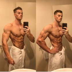 bicepsinsleeves:I Don’t know what I like more, His Massive Arms, the amazingly wide Lat’s Spread, his Gigantic Pecs, Washboard Abs, or those tree trunk legs! @Carltonloth is a perfect 10/10