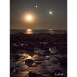 Triple Conjunction Over Galician National Park #nasa #apod #moon #satellite #venus #jupiter #planets #planet #galiciannationalpark #galician #spain #solarsystem #space #science #astronomy