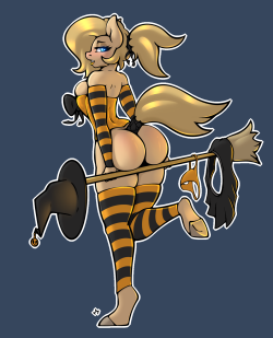 appel-likes:  ask-backy:  It’s almost Halloween, so here is here’s an almost dressed up Backy passing though your dashboard. Fullsize (My deviantart).   Sweet~!