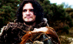 nymheria:  Jon Snow   smiling because of