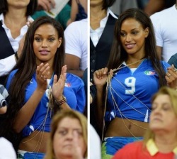 jaiking:  labelsandlogos:  I’m really tryna steal Balotelli’s girl tho  Follow me at http://jaiking.tumblr.com/ You’ll be glad you did.For real!  Wow she&rsquo;s beautiful